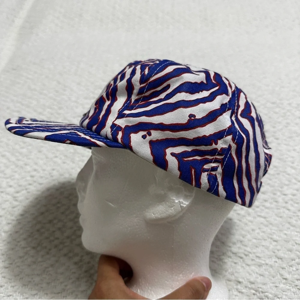 Busch Beer Tiger Pattern Blue Red Snap Back Cap Hat - Picture 9 of 9